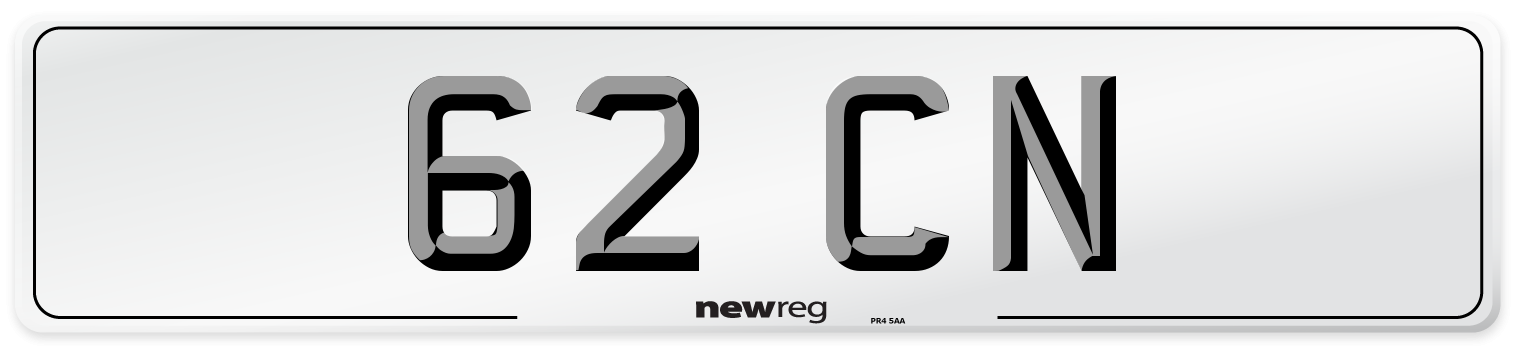 62 CN Number Plate from New Reg